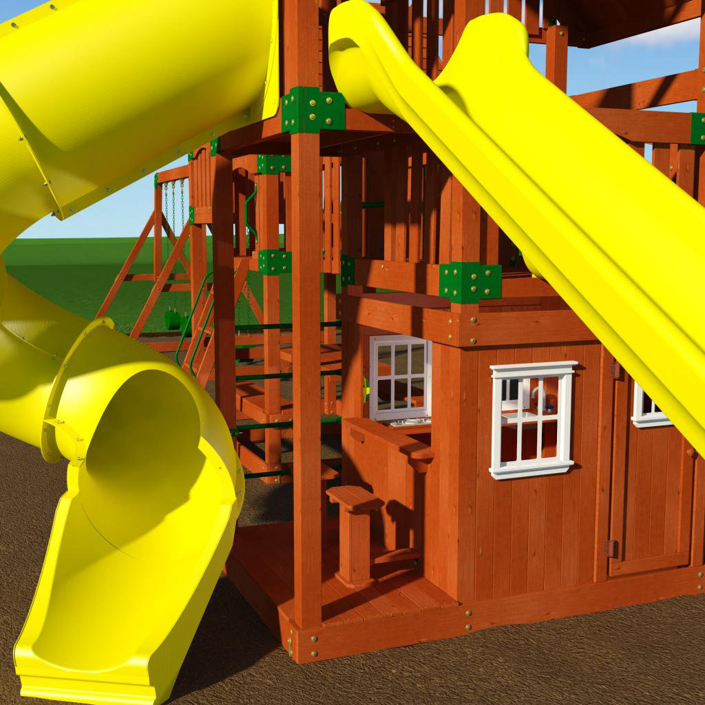 Backyard Discovery Safari Cedar All Cedar Swing Set & Reviews Wayfair